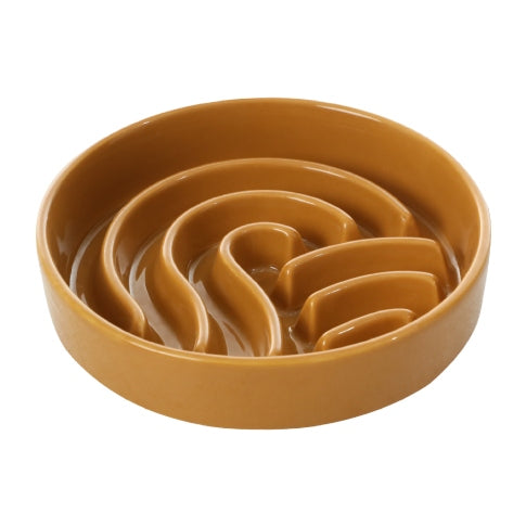 [Wave] Slow Feeder Dog Bowls - Pink / Beige / Orange