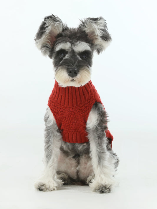 Pet Sweater Vest - Red