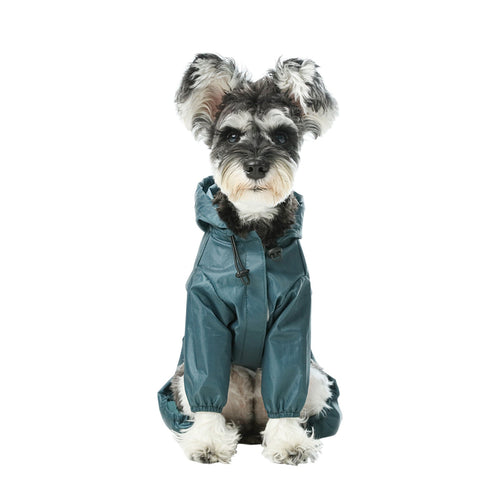 Ultralight Full covered hooded waterproof dog jacket - Blue