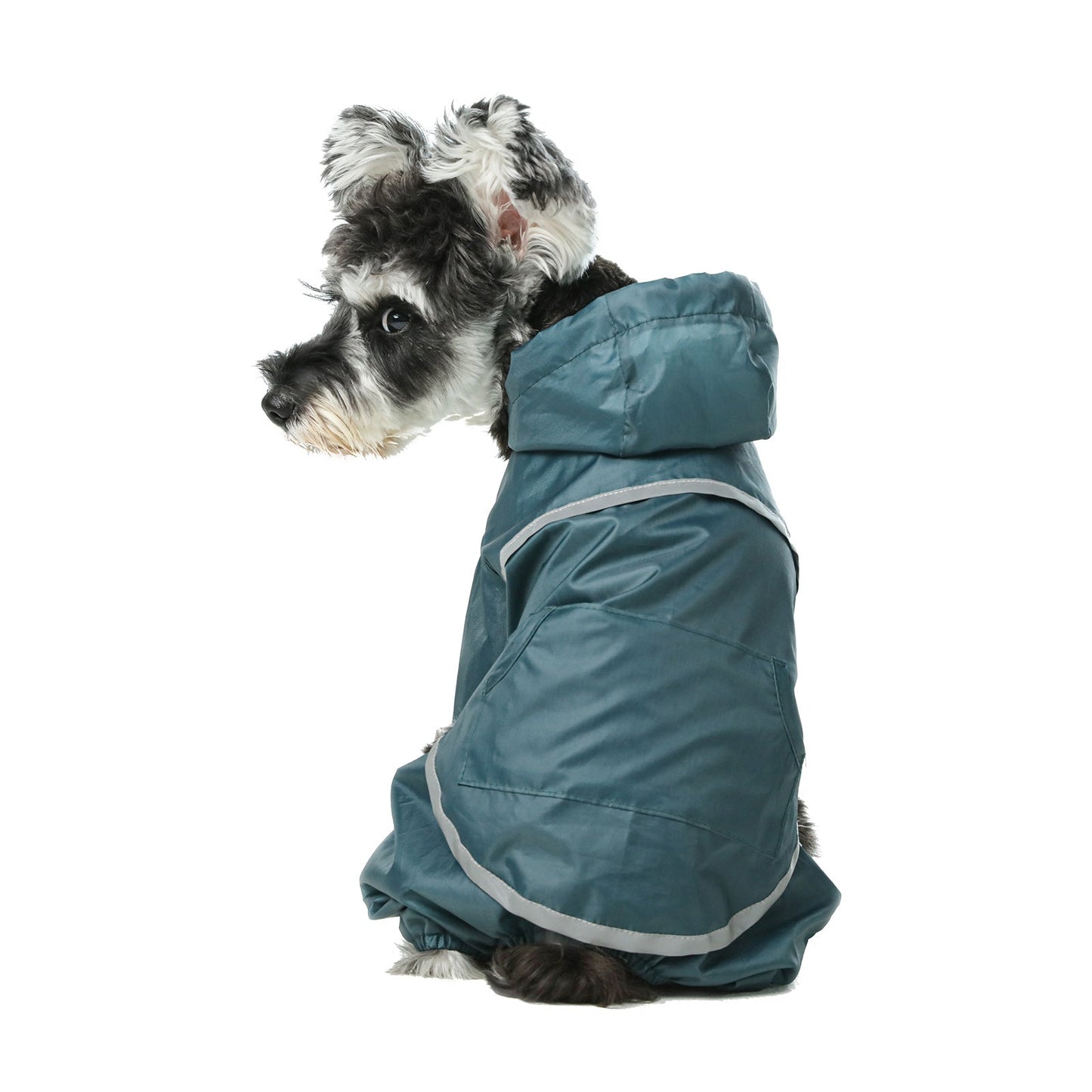 Ultralight Full covered hooded waterproof dog jacket - Blue