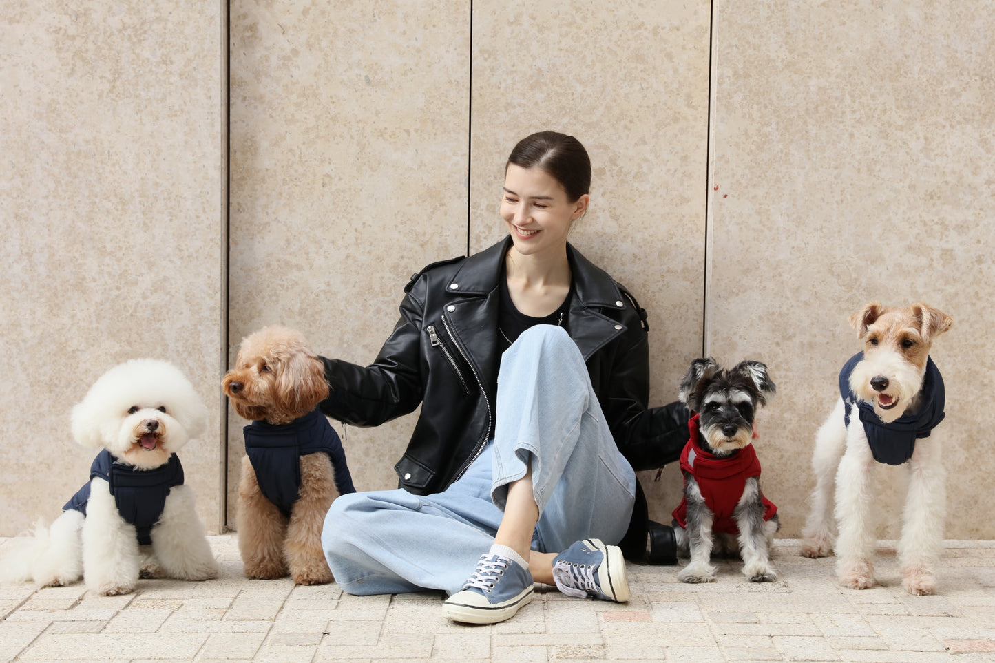 Reversible Dog Vest Jacket - Blue